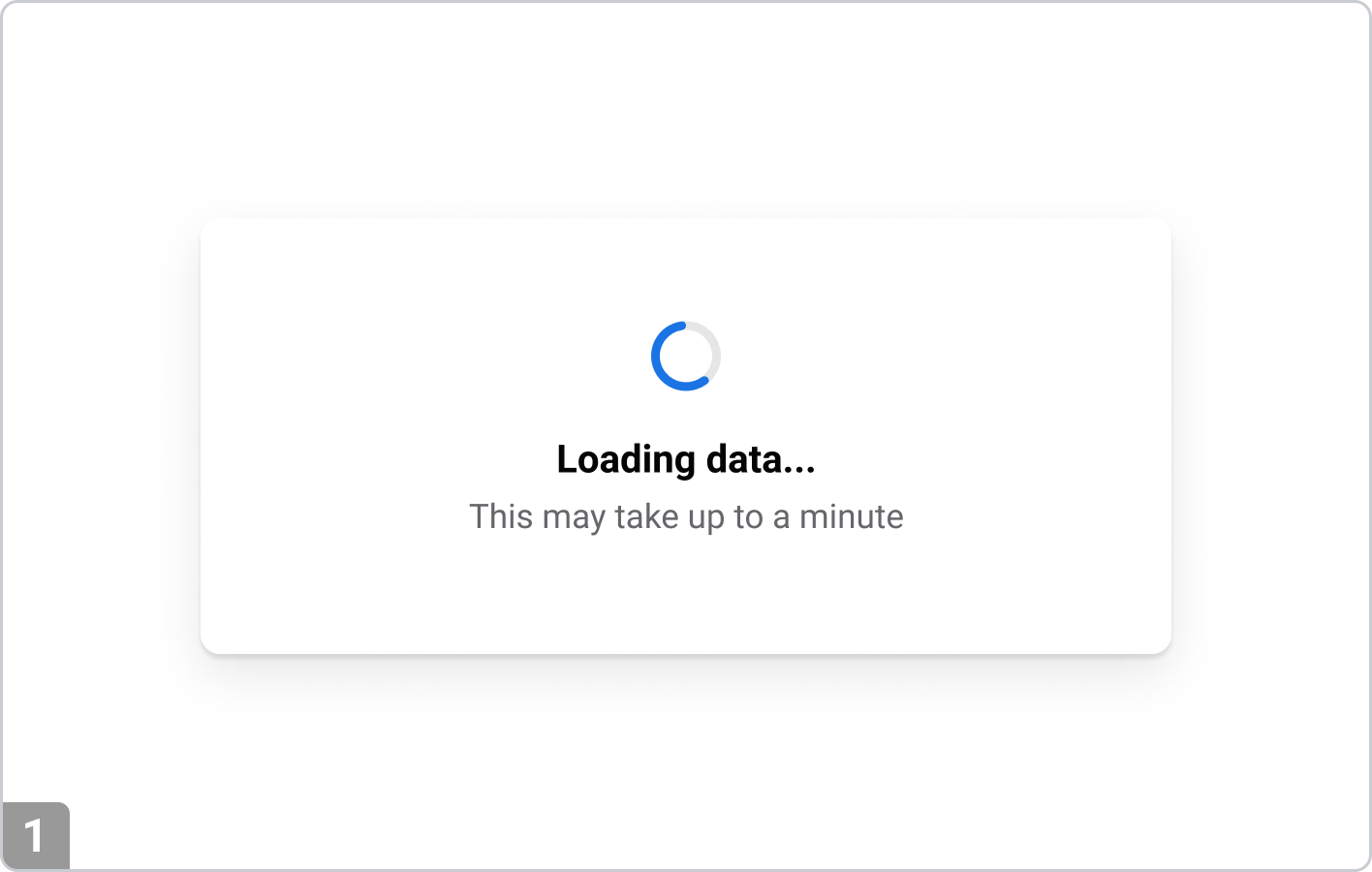 Example of a loading modal